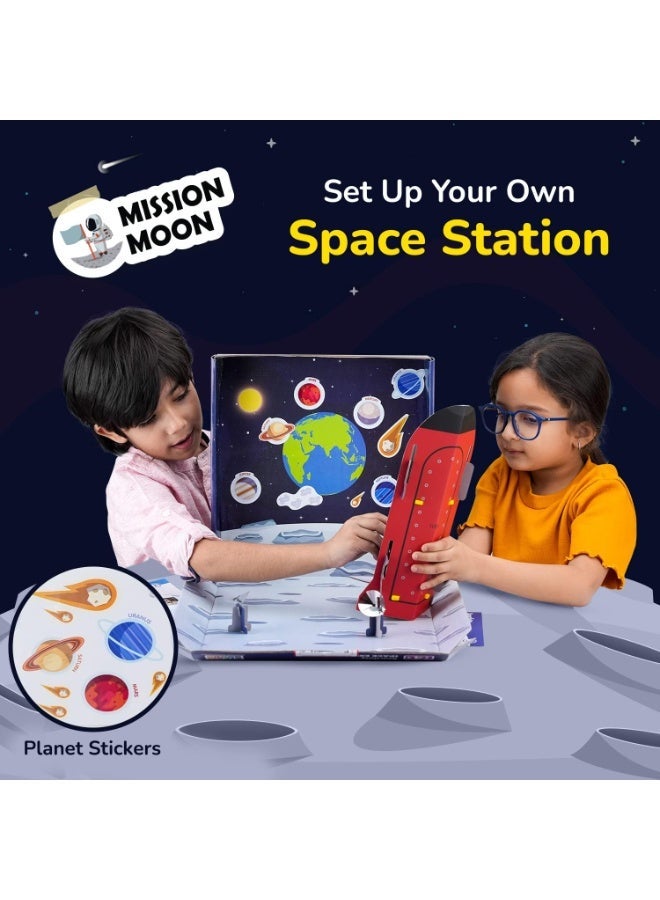 سمارتيفيتي مجموعة أنشطة سمارتيفيتي ميشن مون للأطفال من 4 إلى 6 سنوات، مجموعة أنشطة ترفيهية 5 في 1 للأولاد والبنات، ألعاب تعليمية للأولاد والبنات، للأعمار من 4 إلى 6 سنوات - Image 3